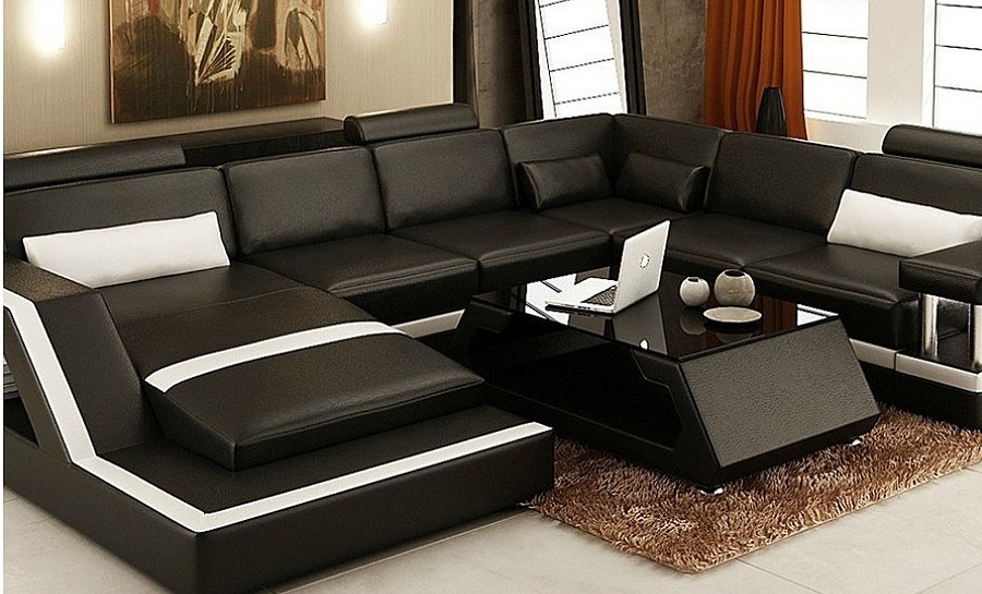 Selvatore -U- Leather Lounge Set